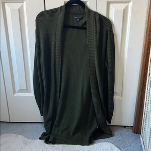 Olive Green Women's Cardigan Sweater
